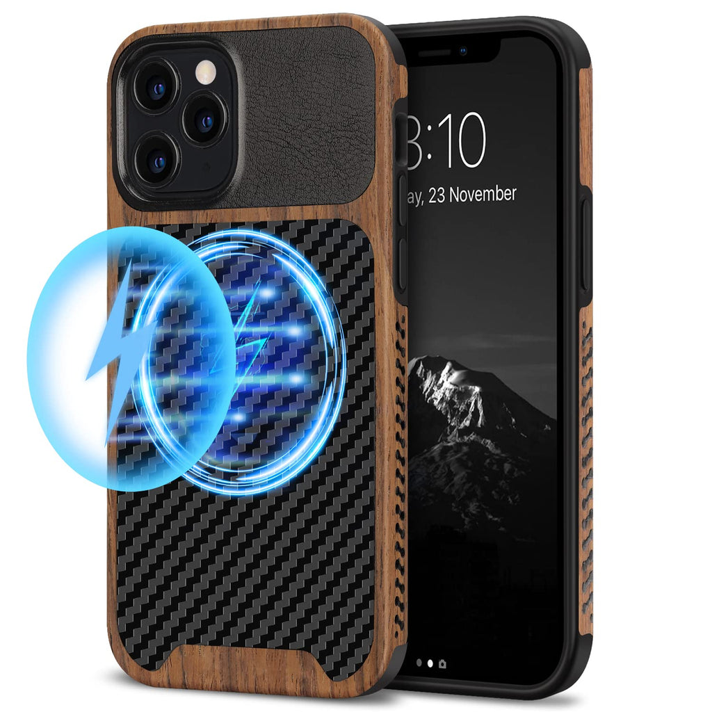 TENDLIN Carbon-Wood Hybrid iPhone 12 Cover