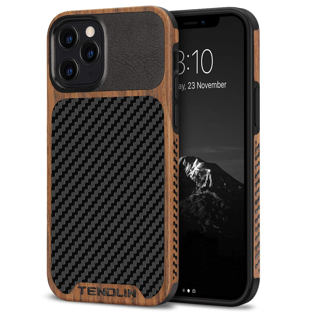TENDLIN Carbon-Wood Hybrid iPhone 12 Cover